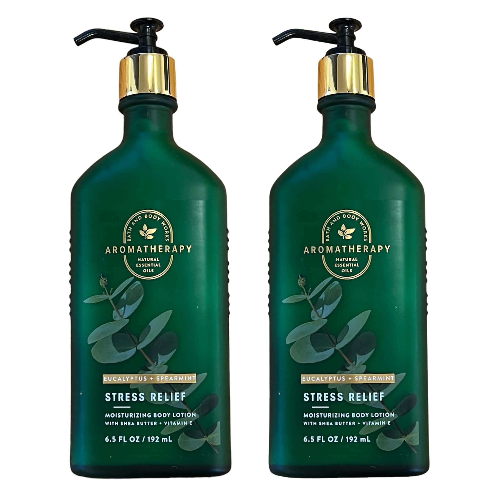 Bath & Body Works Stress Relief Eucalyptus Spearmint Gift Set - 2 Pack 6.5oz Moisturizing Body Lotion with Shea Butter & Vitamin E | Spa Day, Self Care, Relaxation Gift