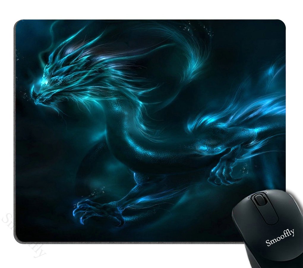 Cool Blue Dragon Gaming Mouse Pad - Unique Design Non-Slip Surface for PC, Laptop & Office Use - Perfect for Gamers & Professionals