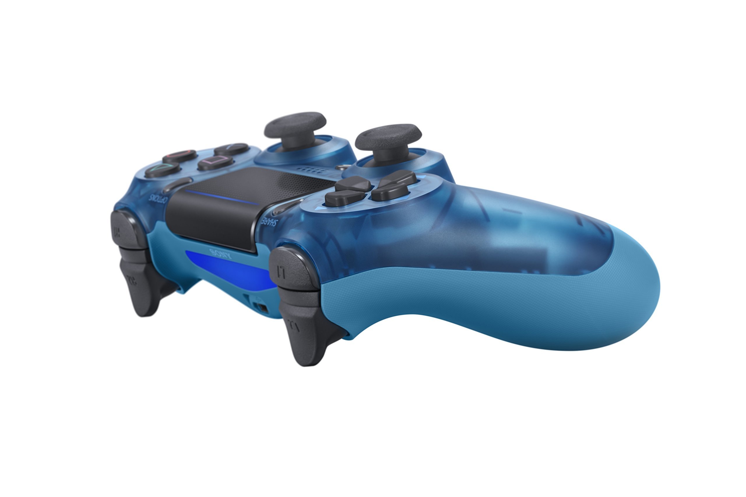 Sony DualShock 4 Wireless Controller for PS4 - Blue Crystal (Renewed) | Official PlayStation 4 Gamepad with Precise Controls & Motion Sensor - Perfect for Gaming, Streaming & Multiplayer Sessions