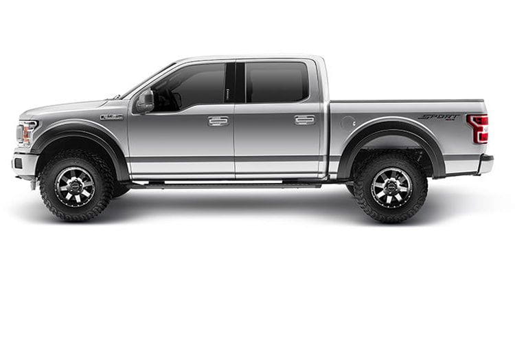Bushwacker 20085 02 Ford F250 F350 F450 Super Duty Front Fender Flares (2011-2016) - 2PC Extend A Fender Style for Off-Road Protection & Enhanced Style