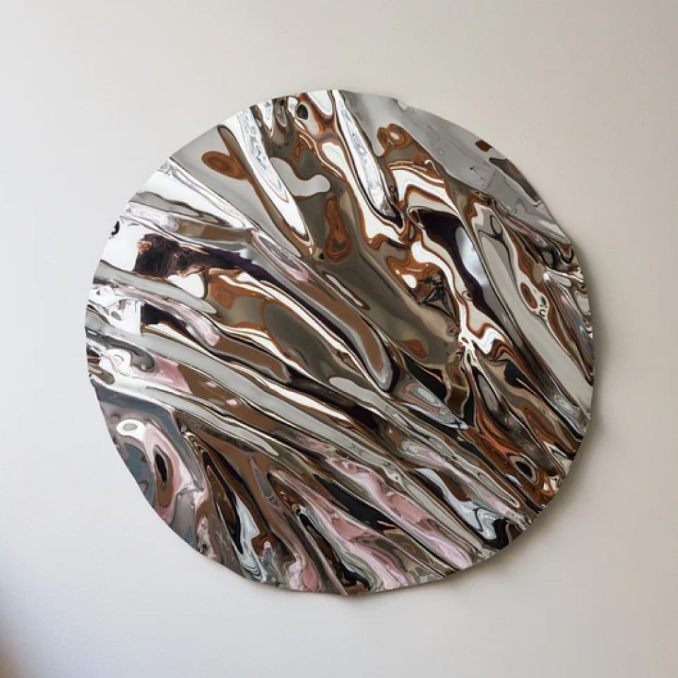 CAIA LEIFSDOTTER Psychedelic Round Mirror Wall Sculpture - 3 Size Options for Home Decor, Living Room & Bedroom