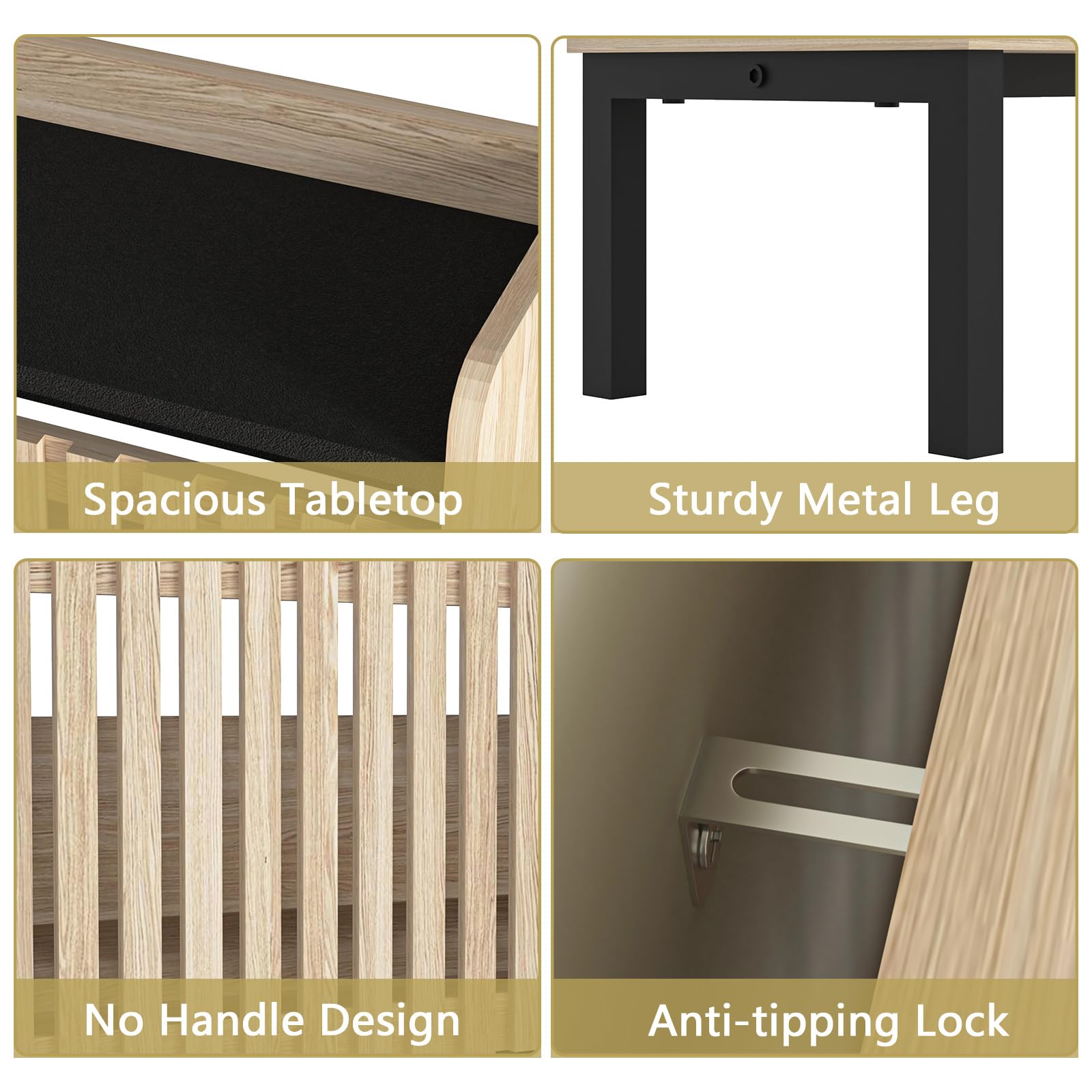 Slim Hidden Shoe Storage Cabinet with 2 Flip Drawers - Space Saving Entryway Shoe Organizer with Metal Legs for Hallway, Living Room & Bedroom - Perfect for Small Apartments & Closet Organization