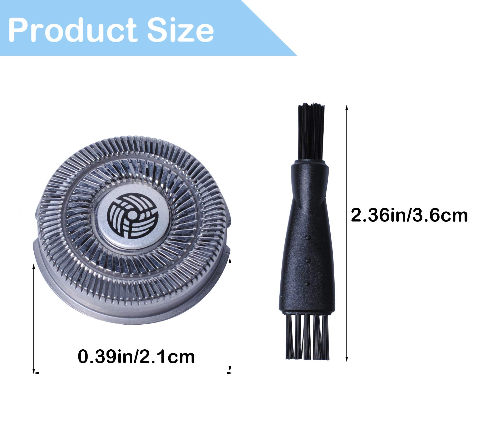 SW-S7105 Replacement Shaver Head Blades - Compatible with SW-S7105 Waterproof Electric Razor for Wet & Dry Shaving - Includes Cleaning Brush - Perfect for Travel, Home & Gym Use