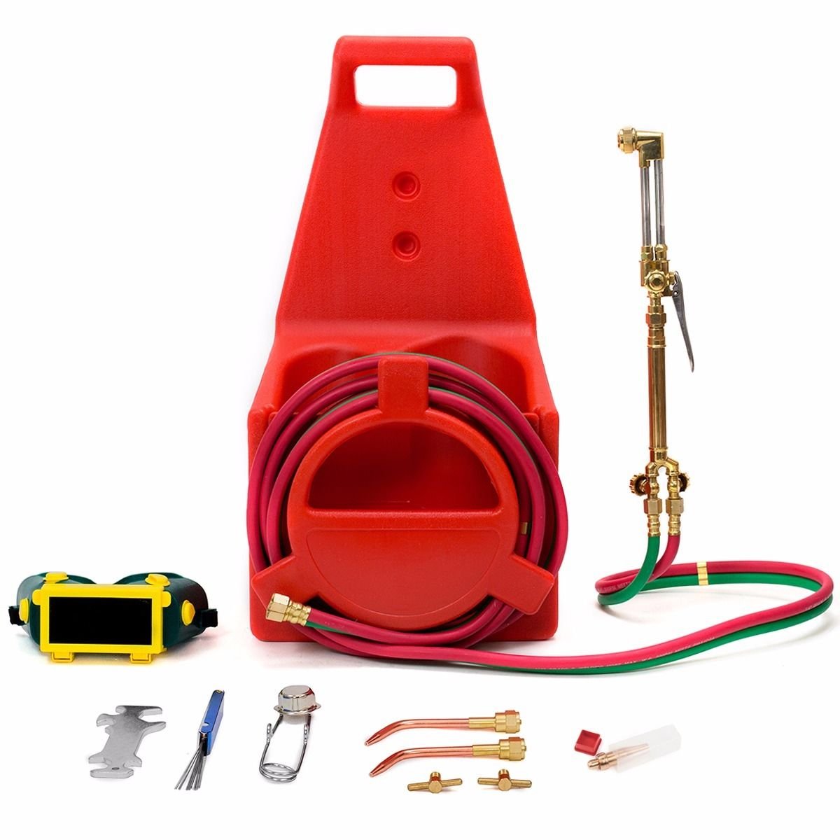 Professional Oxy Acetylene Welding & Cutting Torch Kit with Tanks - Heavy Duty Tote for Metal Fabrication, Auto Repair & HVAC Work