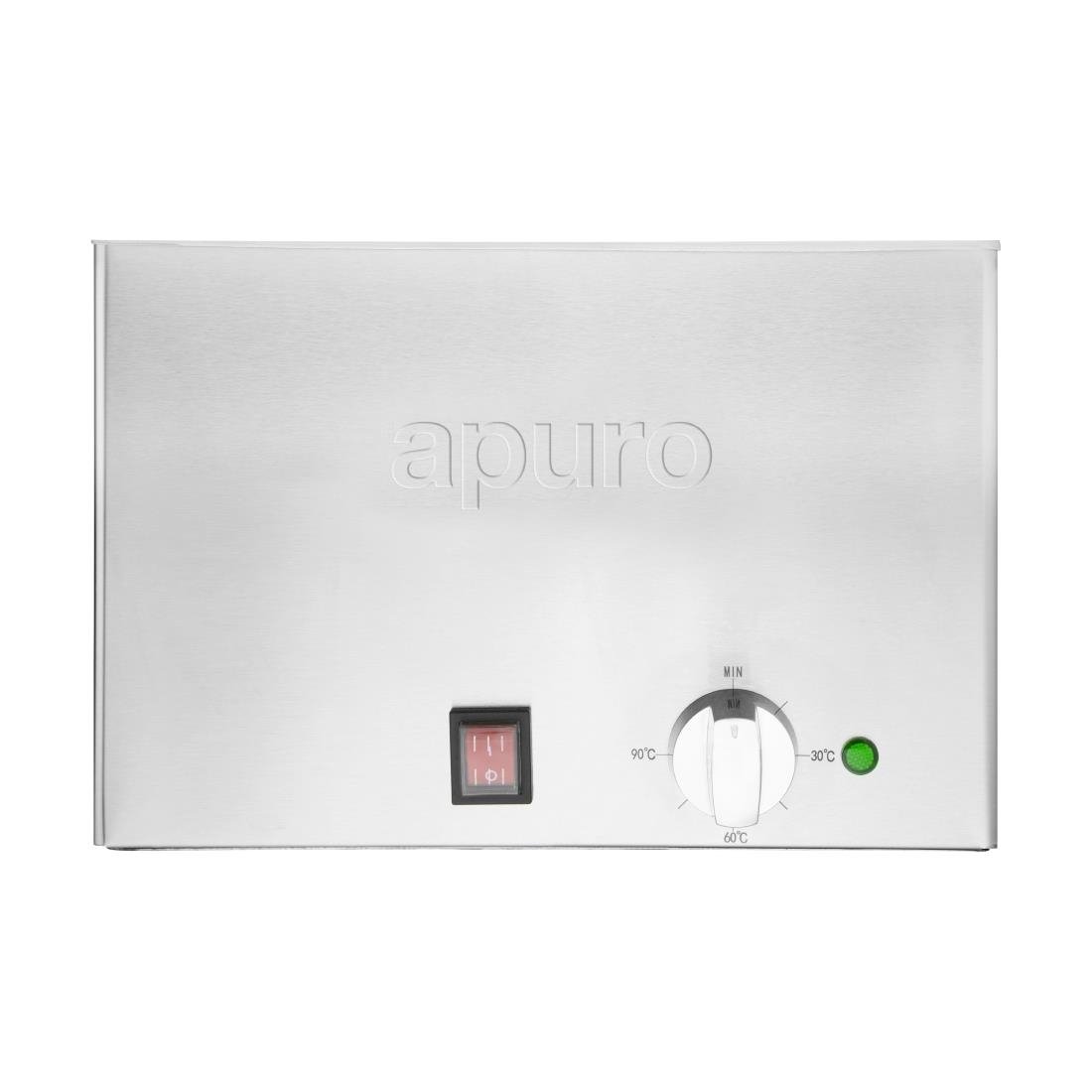 Apuro Bain Marie Base Unit - Commercial Food Warmer for Restaurants, Catering & Buffets | Stainless Steel Countertop Food Holding Station for Hot & Cold Dishes