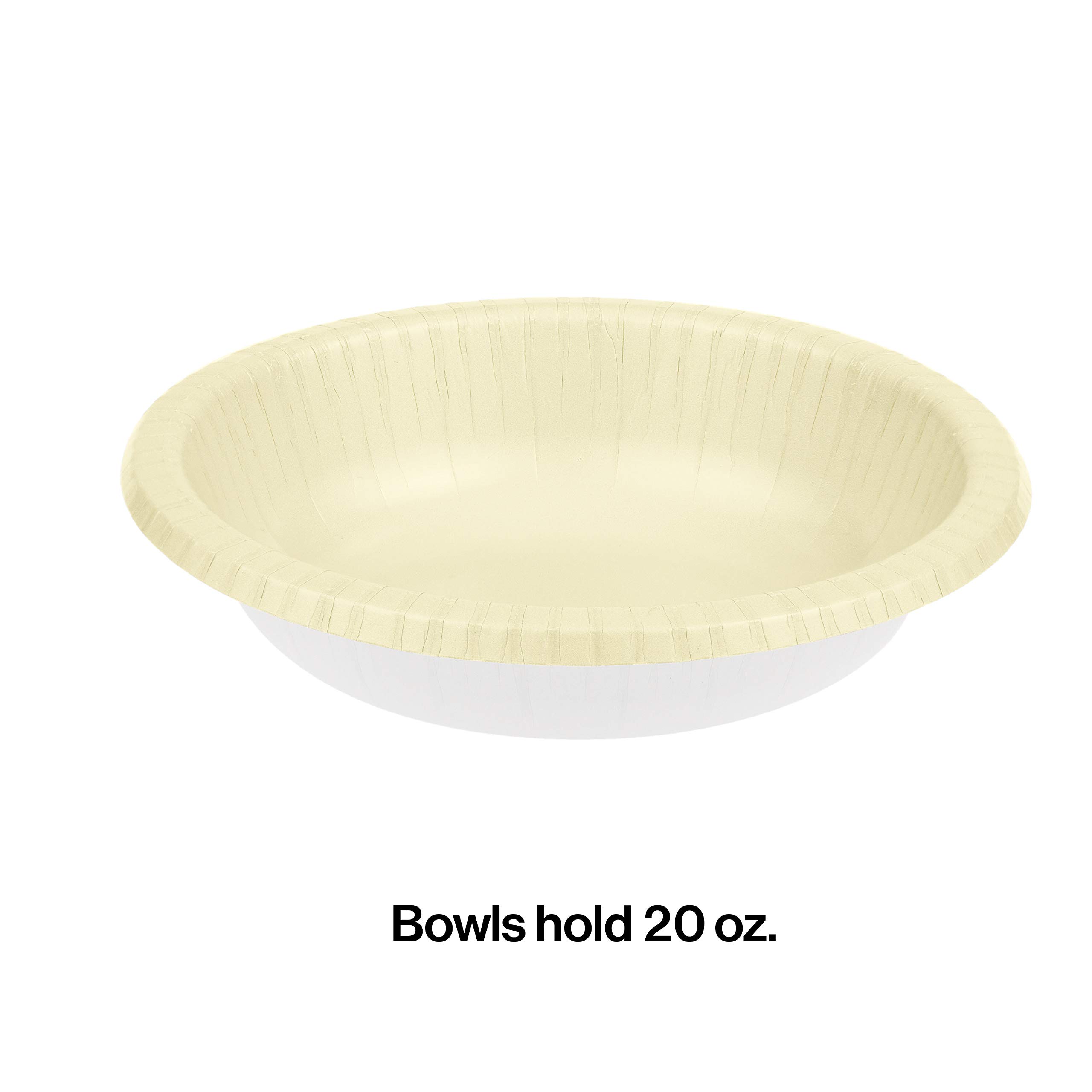 Creative Converting 20 oz Ivory Party Cups - Bulk Disposable Cups for Weddings, Birthdays, and Special Events