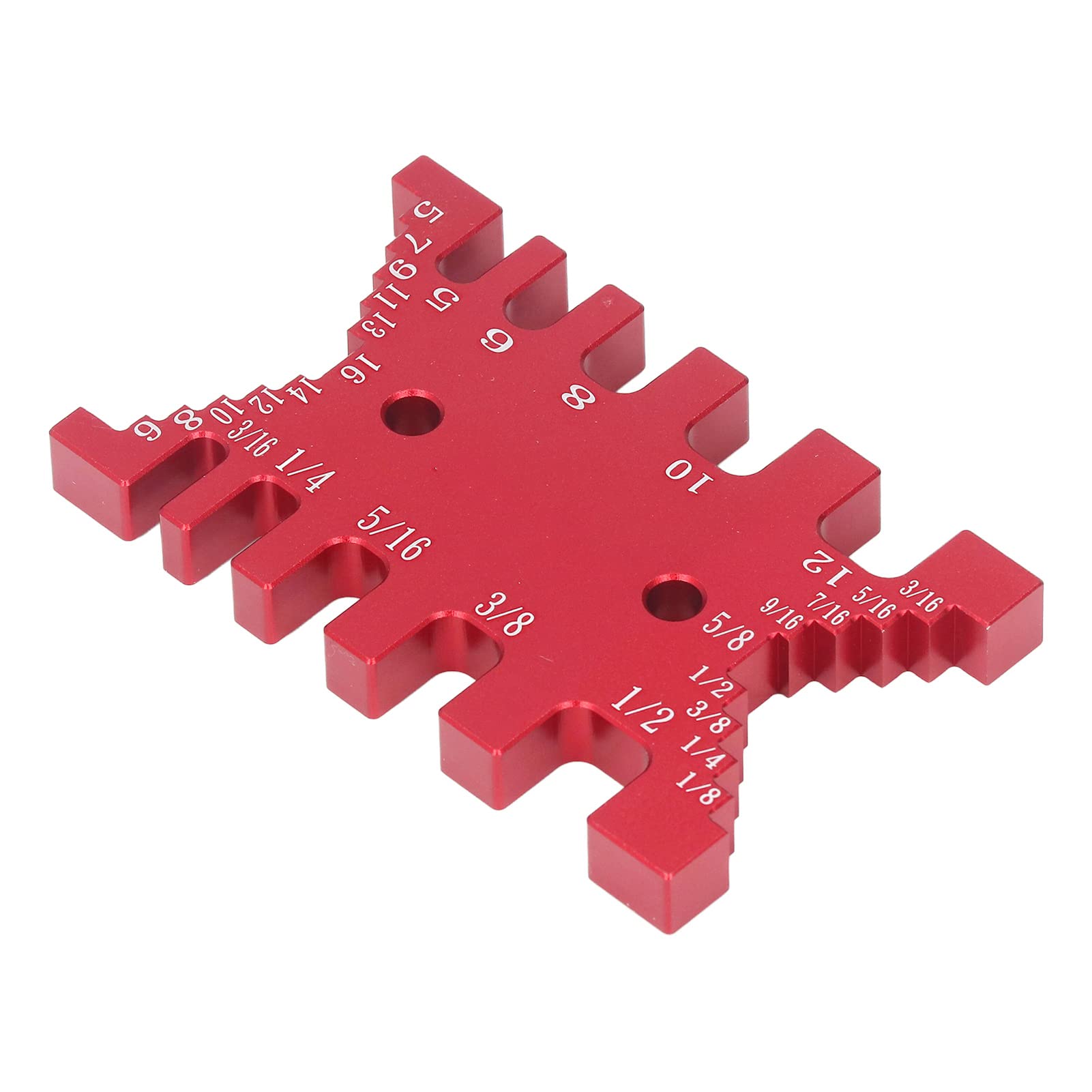 High Precision Tenon Caliper - Accurate Router Saw Measuring Ruler with Clear Readings for Woodworking Table Machines (Red) | Perfect for Cabinet Making, Furniture Crafting & DIY Wood Projects