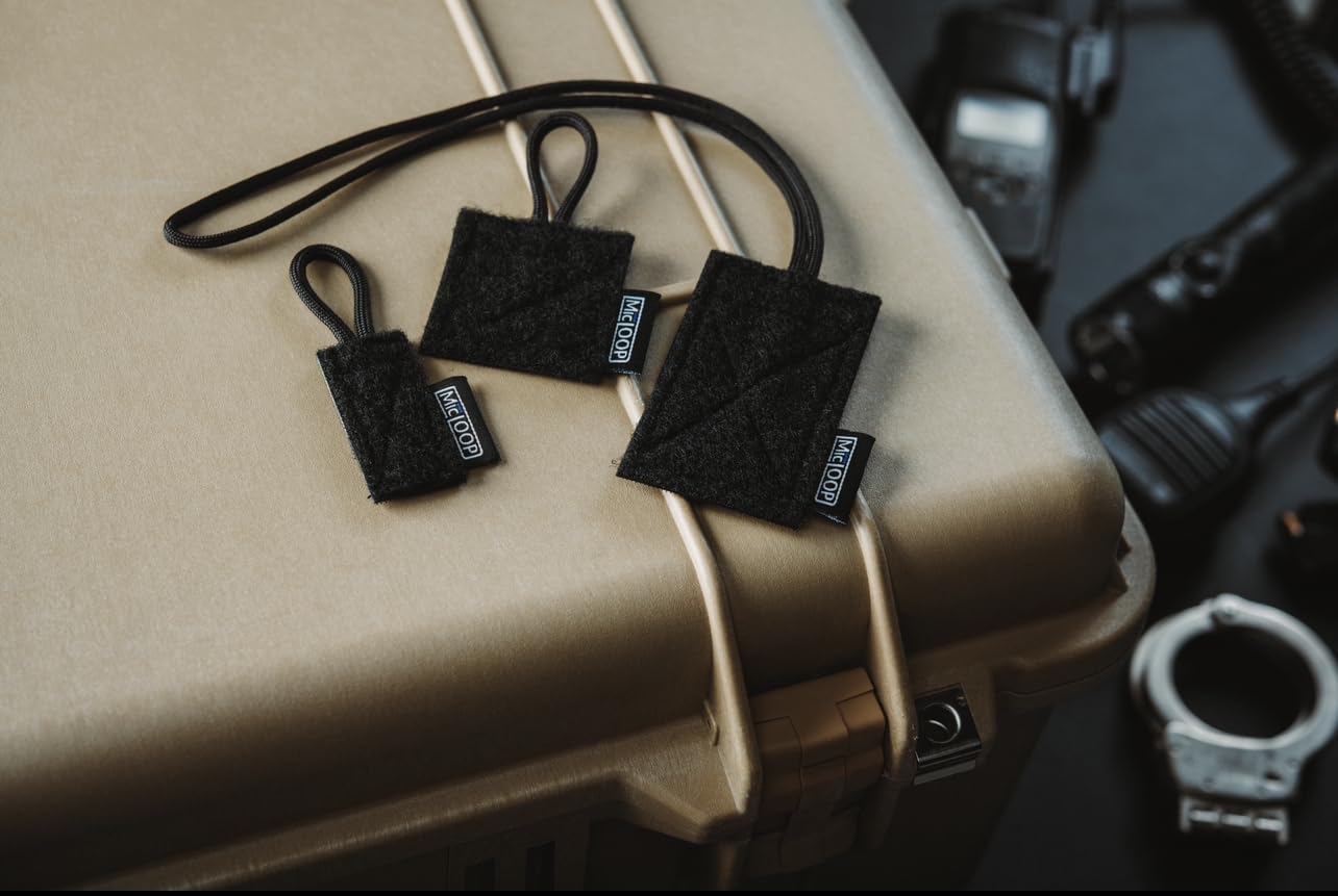 Secure & Portable Micro Radio Mic Clip for Police & Law Enforcement - Name Tape Size - Perfect for Patrol Duty, Public Safety & Field Operations