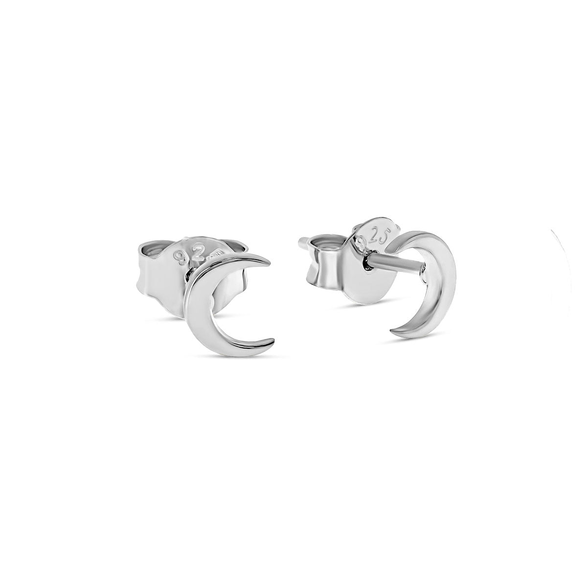 Dainty Moon Stud Earrings - Minimalist Silver Moon Jewelry for Women - Perfect for Everyday Wear & Special Occasions