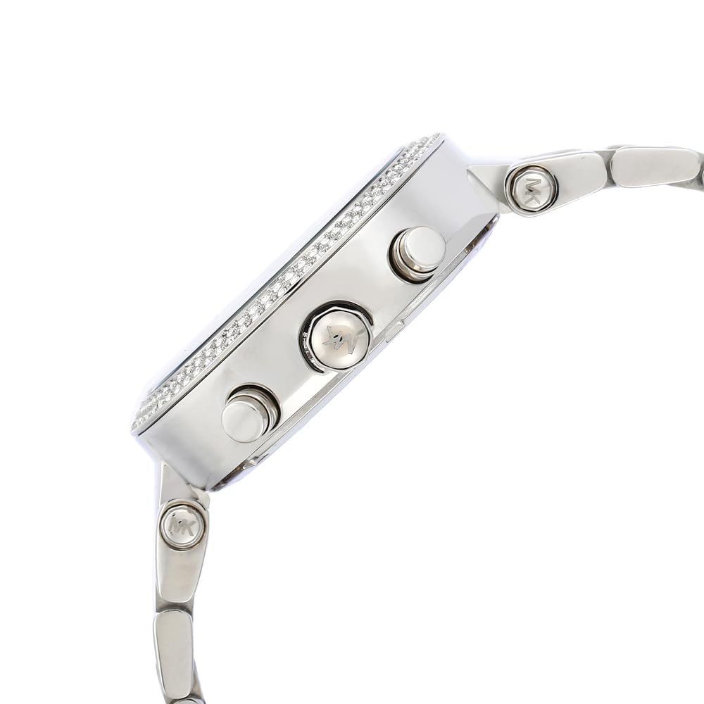 Michael Kors Parker Women's Watch - Stainless Steel & Pavé Crystal Watch with Interchangeable Steel, Leather, or Silicone Bands | Elegant Dress Watch for Work, Parties & Everyday Wear