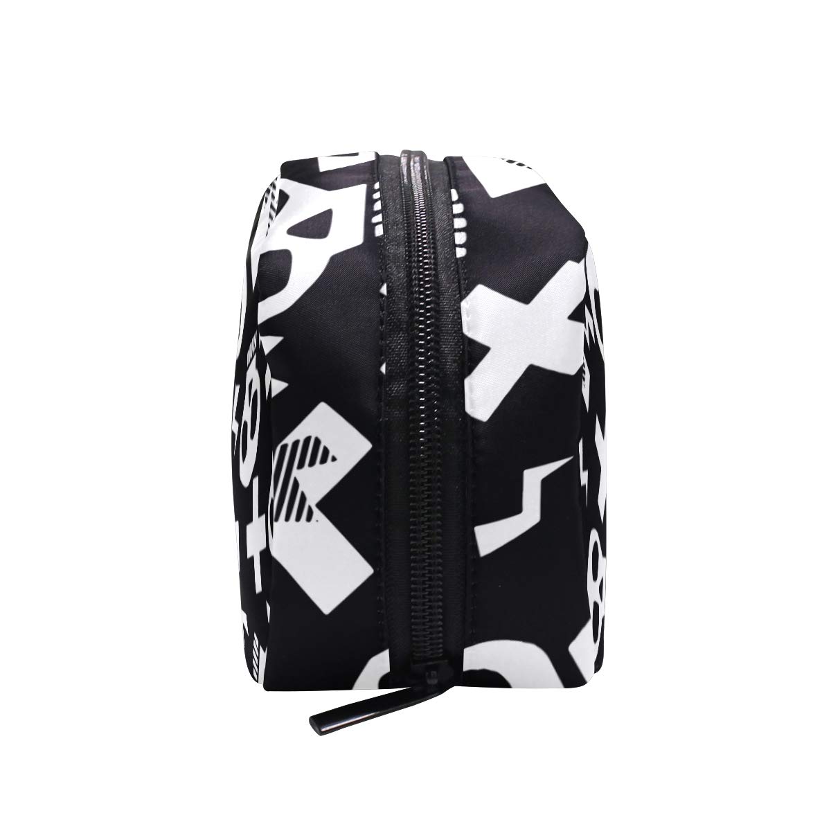 Portable Skull Print Makeup Bag for Women & Girls - Travel Cosmetic Organizer Pouch (One Size) - Perfect for Travel, Gym, and Everyday Use