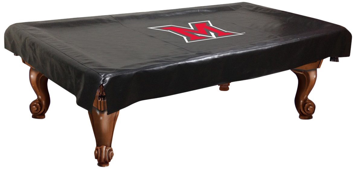 NCAA Miami (Ohio) Redhawks Billiard Table Cover - Officially Licensed Pool Table Protector for Game Room & Man Cave Decor