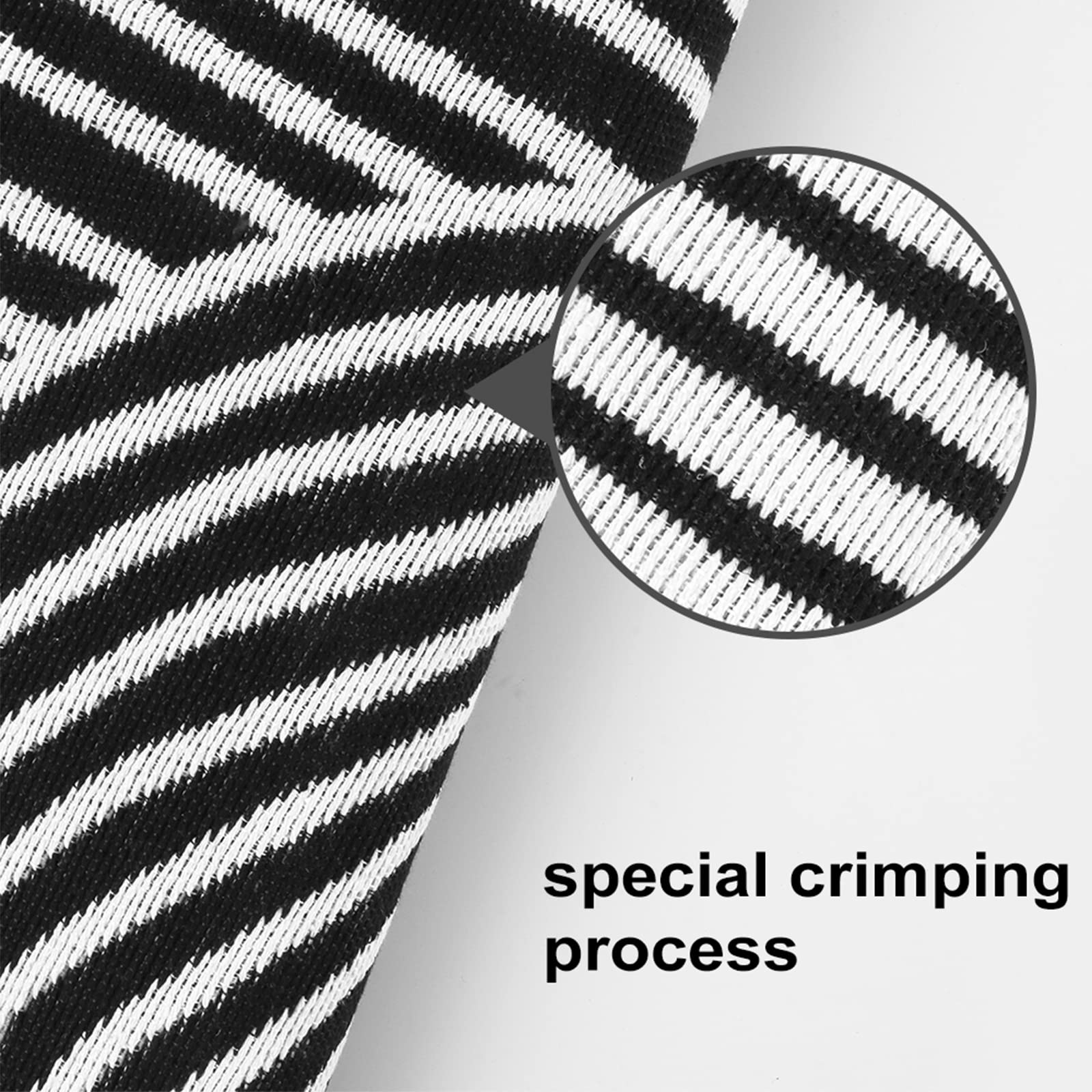 Tiffasea 2'x6' Woven Runner Rug - Machine Washable Reversible Cotton Indoor Outdoor Rug for Hallway, Entryway, Living Room, Laundry, Bathroom, Bedroom - Black and White Striped Design - Perfect for High Traffic Areas and Home Decor