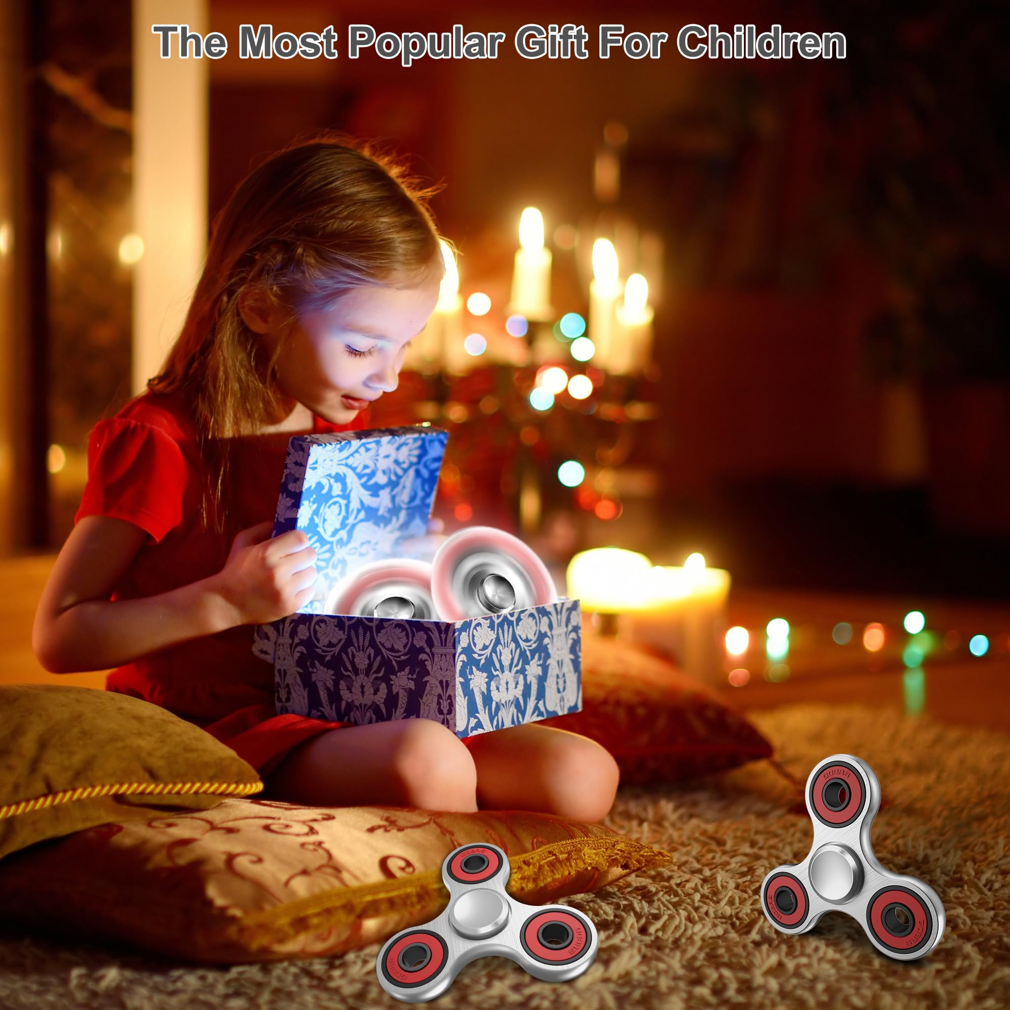 ATESSON Premium Metal Fidget Spinner Toy - High-Speed Durable Bearing for Stress Relief, ADHD & Anxiety Focus - Fun EDC Hand Spinner for Kids & Adults - Perfect for Office, School & Travel Use
