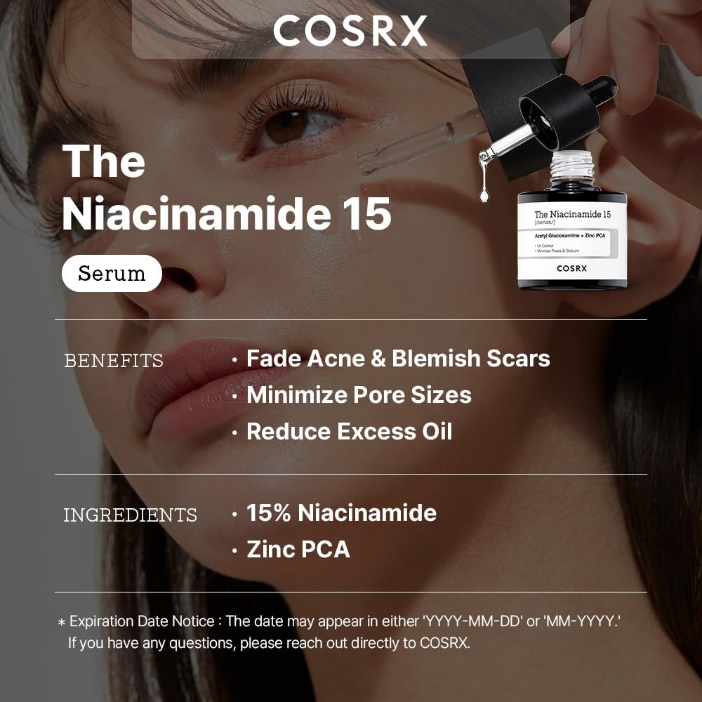 COSRX Morning Skin Care Routine - Galactomyces Balancing Essence & Niacinamide 15% Serum for Rough Skin & Pore Minimizing | Korean Skincare for Daily Use | Brightening & Hydrating Facial Treatment for Glowing Skin | Perfect for AM Routine & Sensitive Skin Care