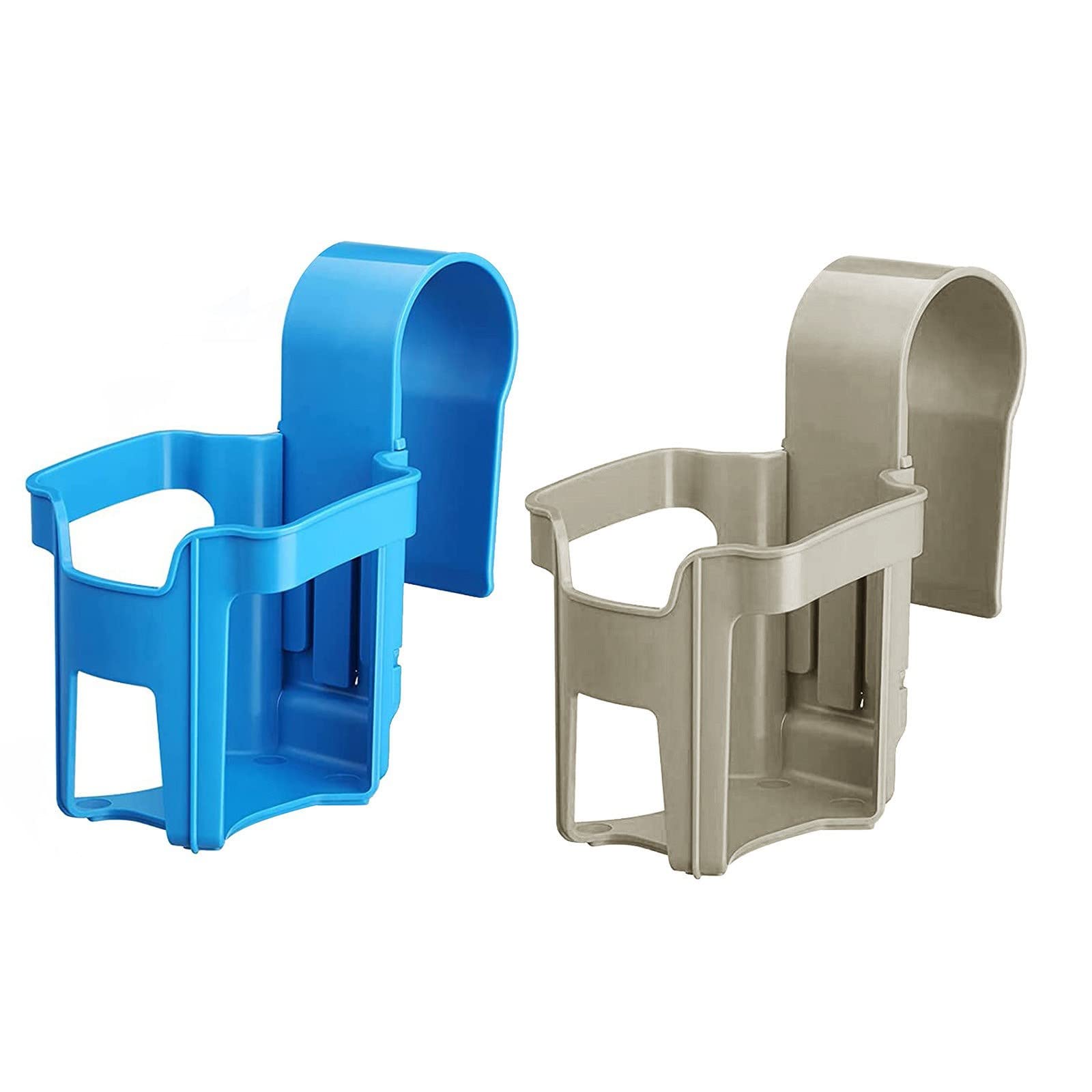 2 Pack No Spill Pool Cup Holder with Phone Stand - Round Top Floating Drink Holder for Above Ground Pools, Blue Swimming Accessories for Adults & Kids - Perfect for Pool Parties, Beach Days and Relaxing by the Water