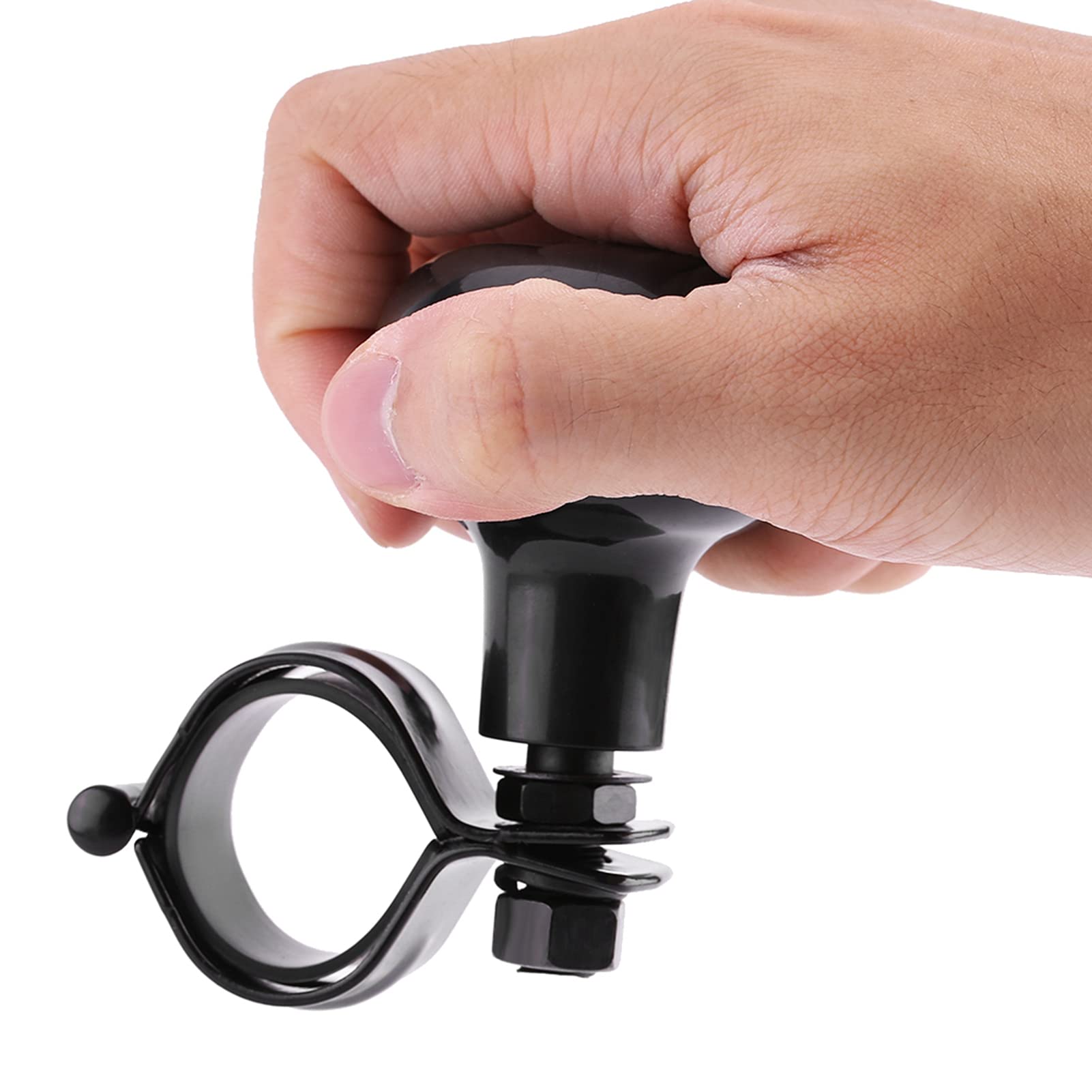 Universal Steering Wheel Knob Spinner - Heavy Duty Black Spinner for Cars, Trucks & Boats | Easy Steering Control for Off-Roading, Towing & Marine Use