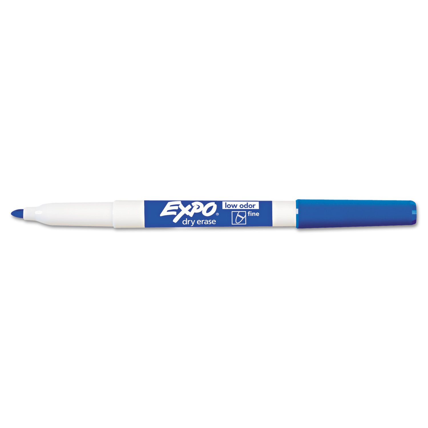 EXPO Low-Odor Dry Erase Markers, 12-Pack (SAN86003) - Perfect for Whiteboards, Office Meetings & Classroom Teaching