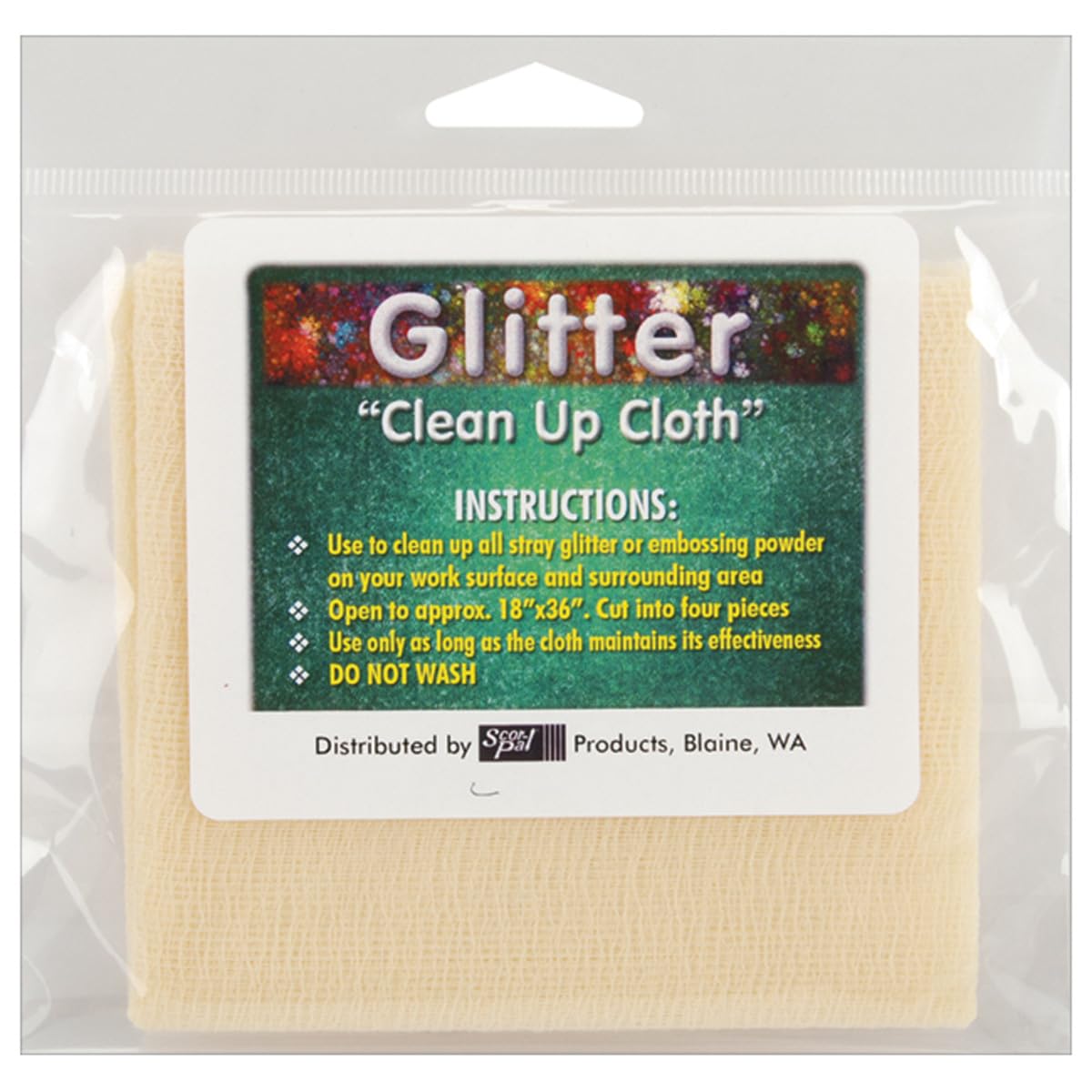 Scor-Pal Glitter Clean Up Cloth - 18