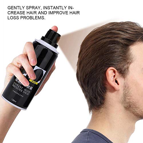 Hair Thickening Fibers for Men & Women - Hair Building Spray with Keratin, 130g Hair Growth Fiber Spray for Thinning Hair & Hair Loss Concealer (Coffee Brown) - Instant Volume Boost for Daily Styling & Special Occasions