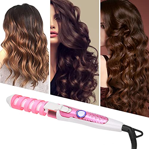 Professional Hair Waver & Curling Iron Wand - 110-240V Portable Ceramic Curler for Salon & Home Use, Creates Spiral Curls & Straightens Hair - Perfect for Styling, Parties, Weddings & Everyday Looks