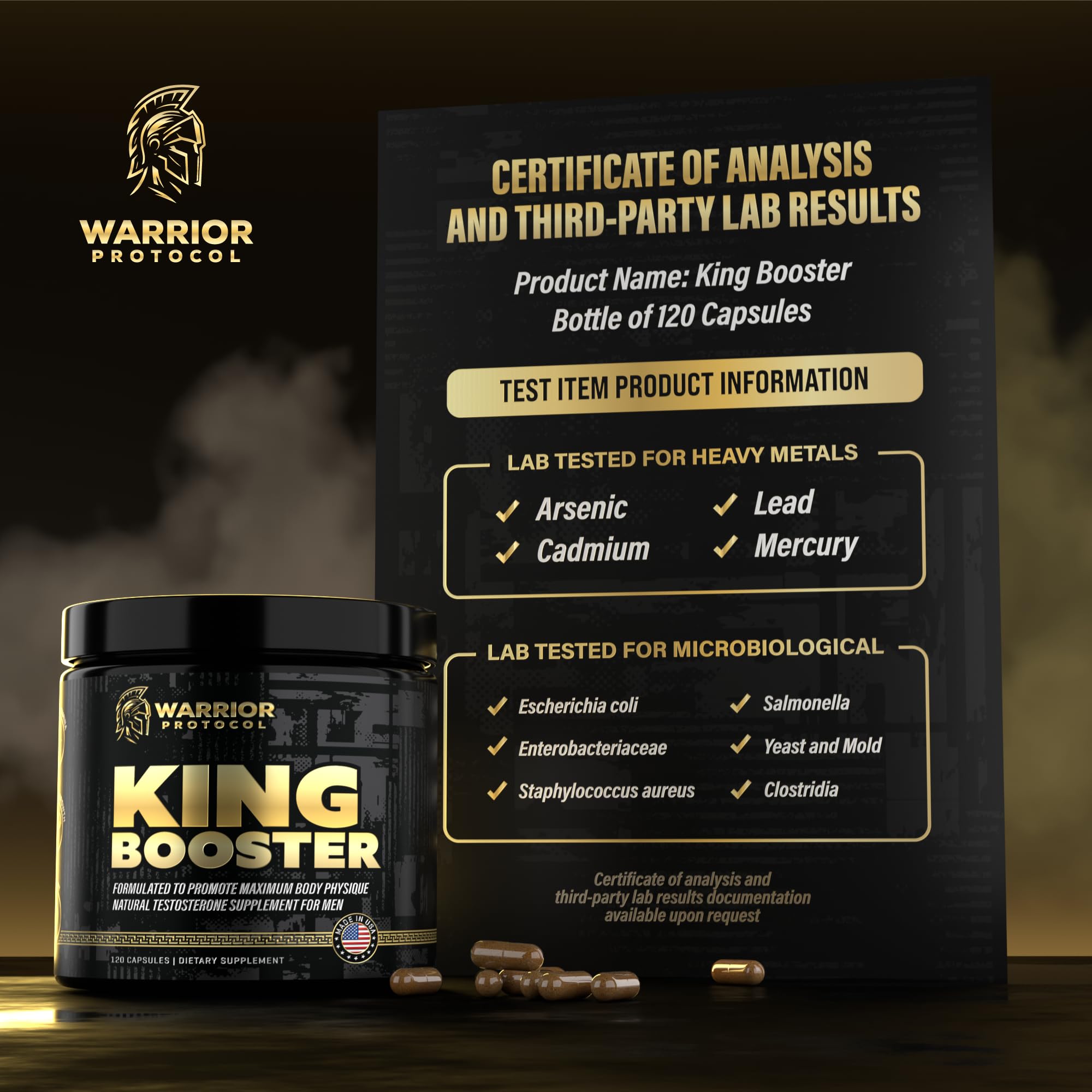 Best Testosterone Booster for Men - Natural Muscle Growth & Stamina Supplement with Turkesterone, Tongkat Ali & Fadogia Agrestis | Enhance Energy, Vitality & Recovery | Ideal for Gym, Workout & Active Lifestyle
