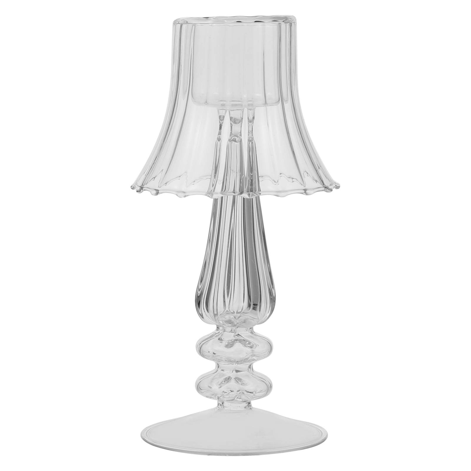 Uonlytech Glass Tapered Candlestick Holders - Elegant Tea Light Candle Holders for Wedding, Dining Table Centerpiece Decor - Perfect for Romantic Dinners, Holiday Decorations & Special Events