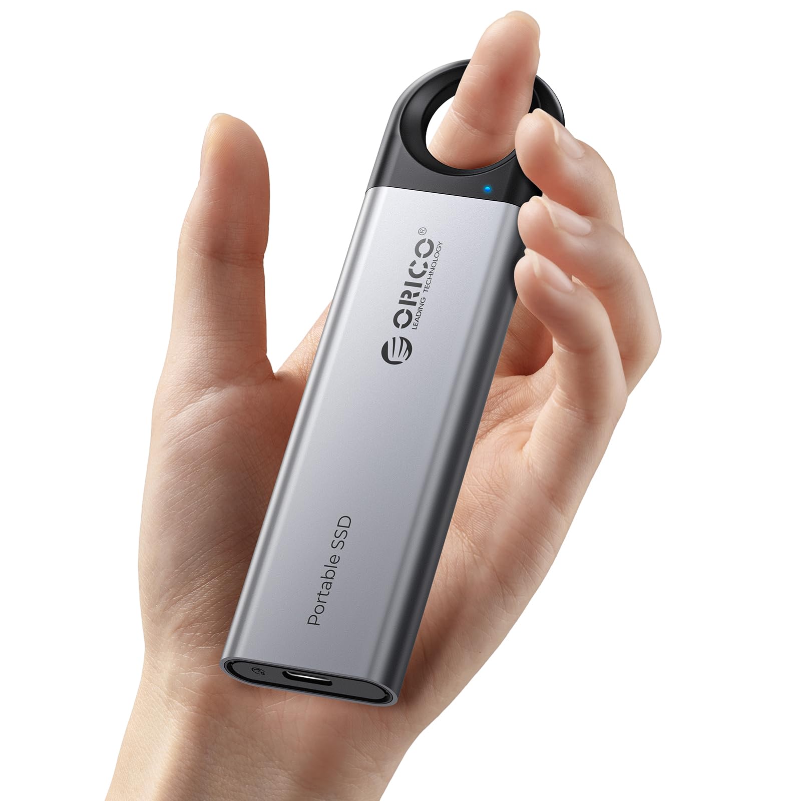 ORICO 512GB External SSD - Ultra-Fast 460MB/s USB 3.1 Portable Solid State Drive with Hanging Hook, USB-C to USB-A 2-in-1 Cable - Perfect for Smartphones, Tablets, Laptops - Ideal for Travel, Work & Gaming Storage (Model C5)