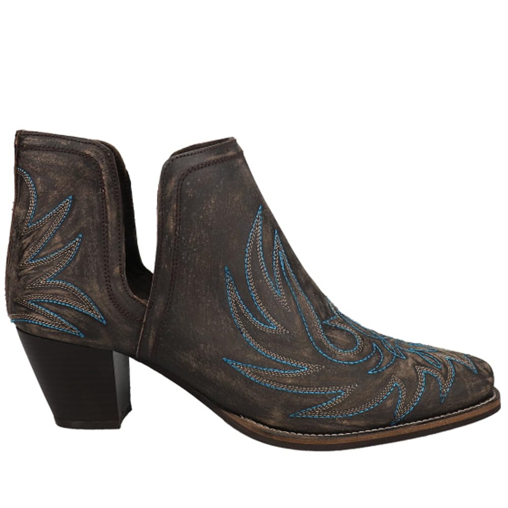 ROPER Women's Rowdy Embroidery Pointed Toe Ankle Boots - 2-3