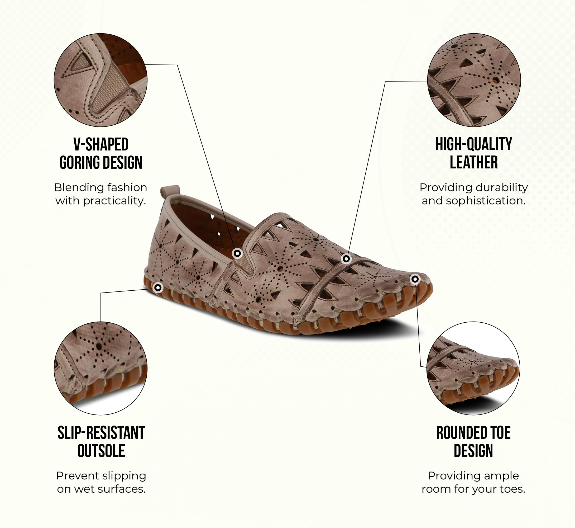 Spring Step Women's Fusaro Comfortable Slip-On Shoes for Casual Wear, Walking & Work - Lightweight & Breathable Design