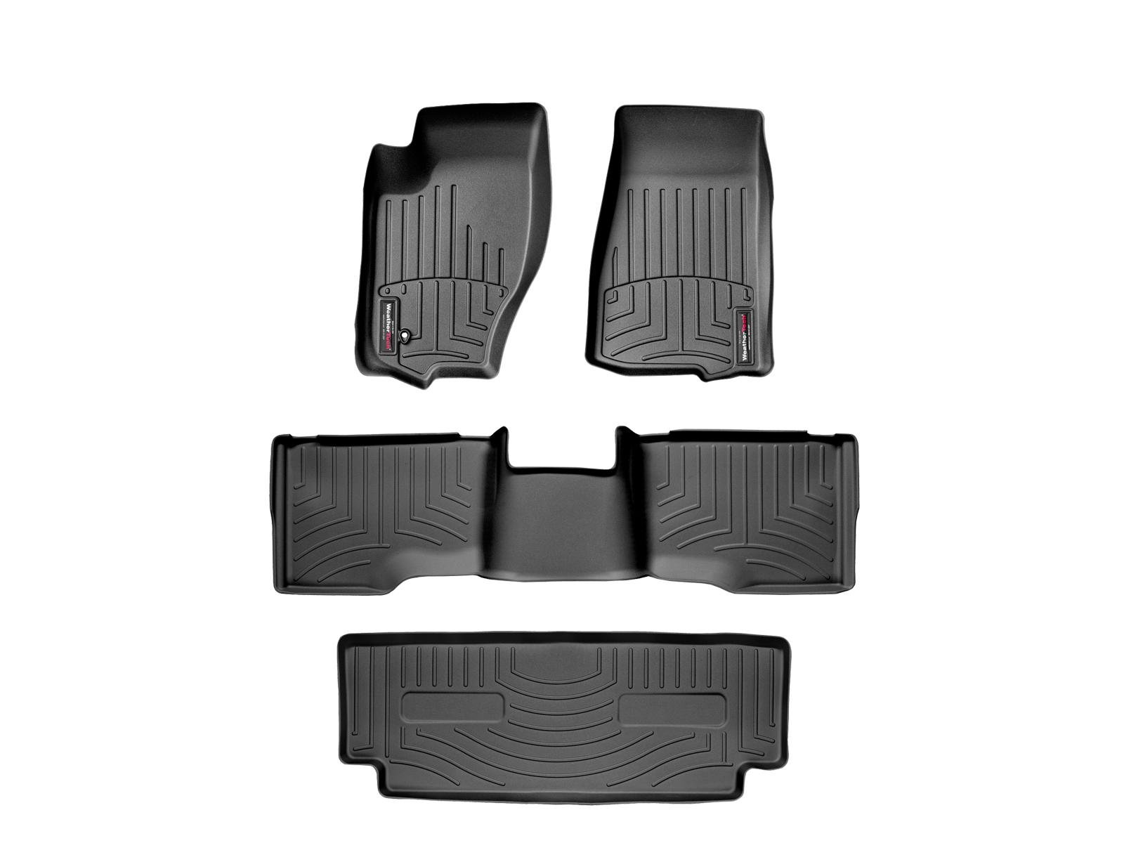 WeatherTech Custom Fit FloorLiners for Jeep Commander - Full Set (44013-1-2-3), Black | All-Weather Protection & Easy Cleaning | Perfect for Off-Roading, Camping & Daily Commutes