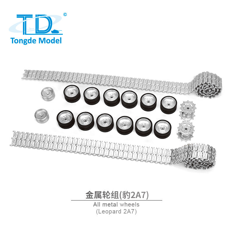 1/16 Tongde RC Battle Tank - German Leopard 2A7 Remote Control Military Panzer with 320° Rotation Barrel, Recoil & BB Shooting - DIY Hobby Model for Outdoor Play, War Simulation & Collectors