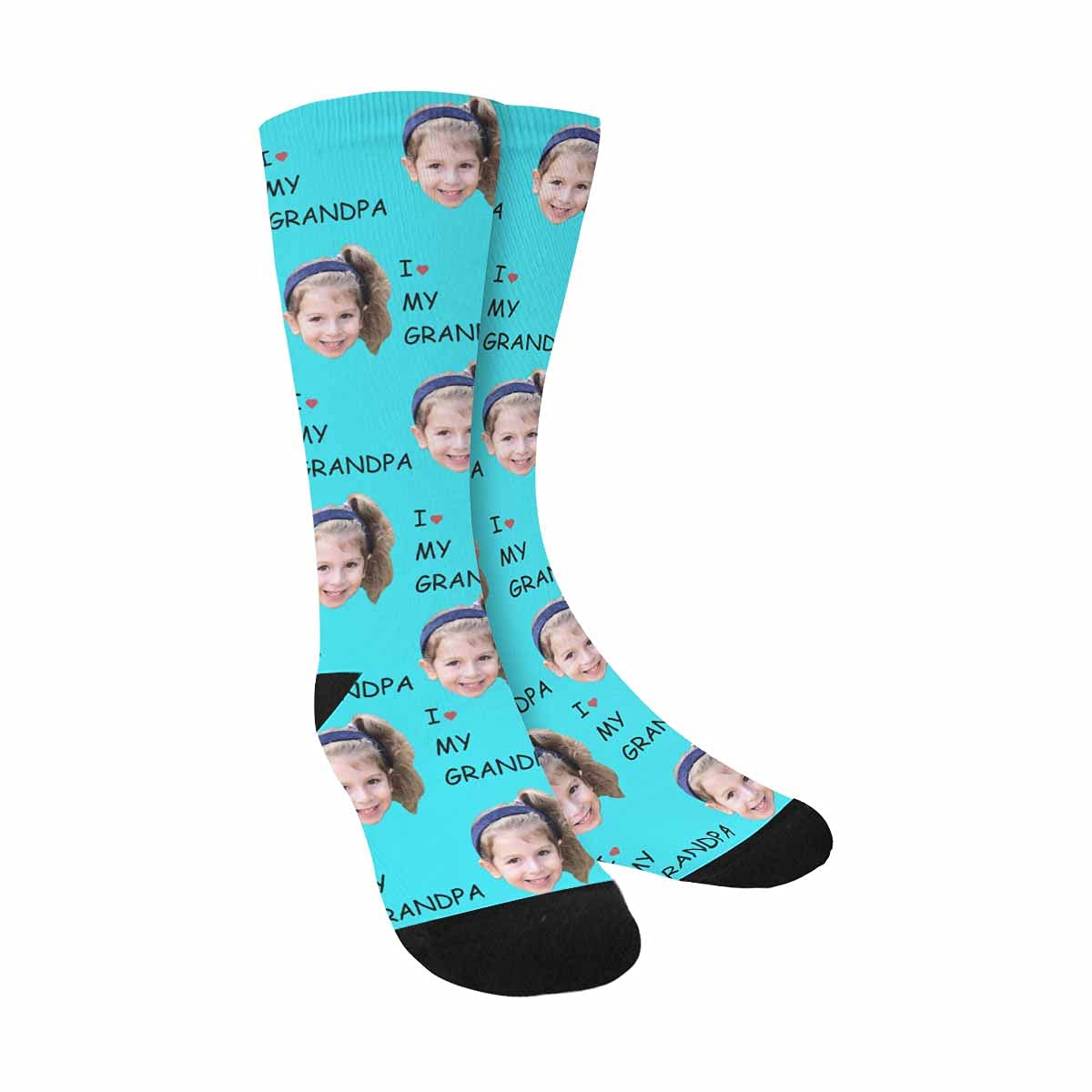 Custom Photo Socks - Personalized Heart Design with Your Picture | Unisex Gift for Couples, Anniversaries & Special Occasions | Unique Customized Socks for Valentine's Day, Birthday Presents