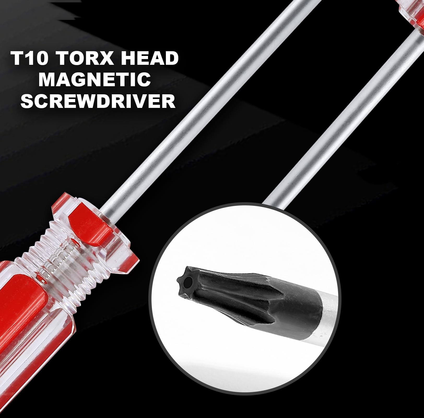 Luomorgo T10 Torx Screwdriver - 75mm Magnetic Tip with Insulated PVC Handle | Security Torx Bit for Electronics, Appliances & Device Repair | Perfect for DIY, Phone & Laptop Fixing