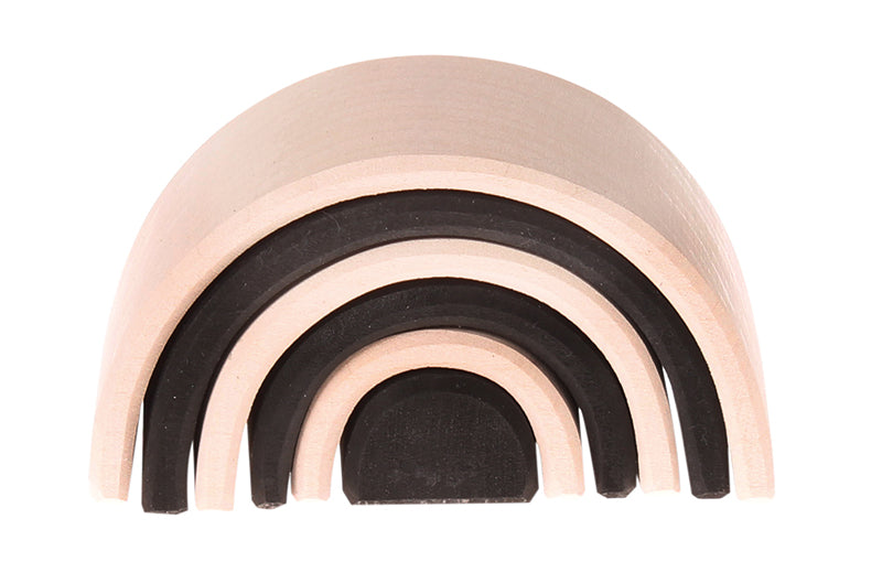 Grimm's Wooden Element Tunnel - Monochrome Montessori Toy for Kids - Perfect for Sensory Play & Early Learning Activities