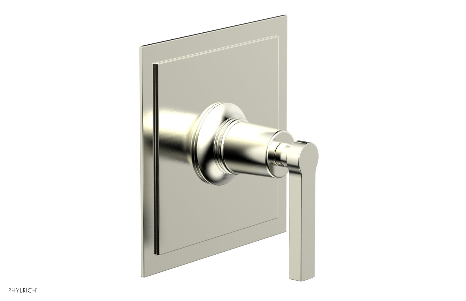 HEX MODERN Pressure Balance Shower Plate & Lever Handle Trim Kit - Chrome Finish for Bathroom & Shower Installation - Perfect for Modern Home Renovation and Spa-Like Experience