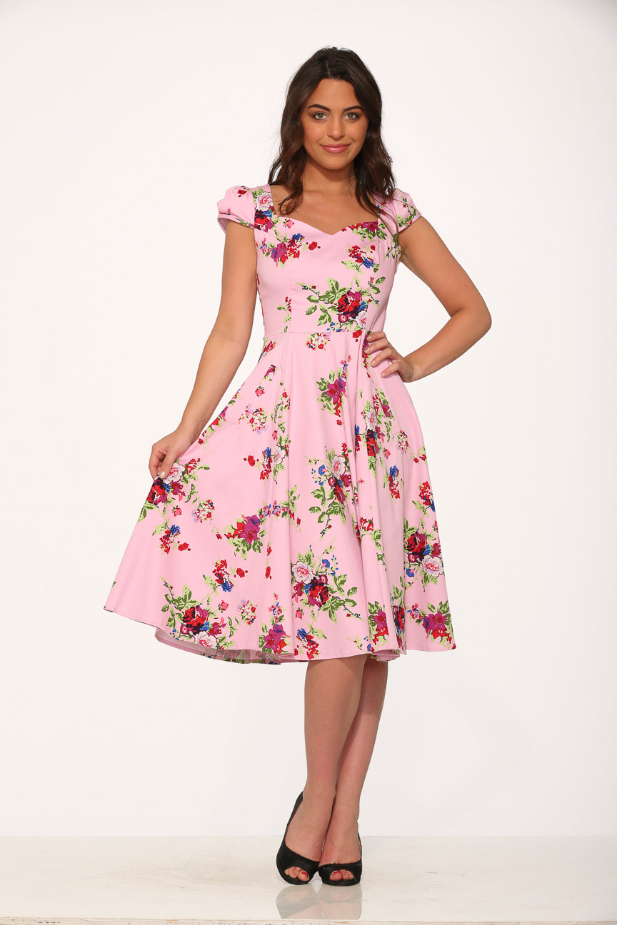 Elegant Pink Royall Ballet Swing Dress for Women - Perfect for Dance Performances, Parties & Special Occasions