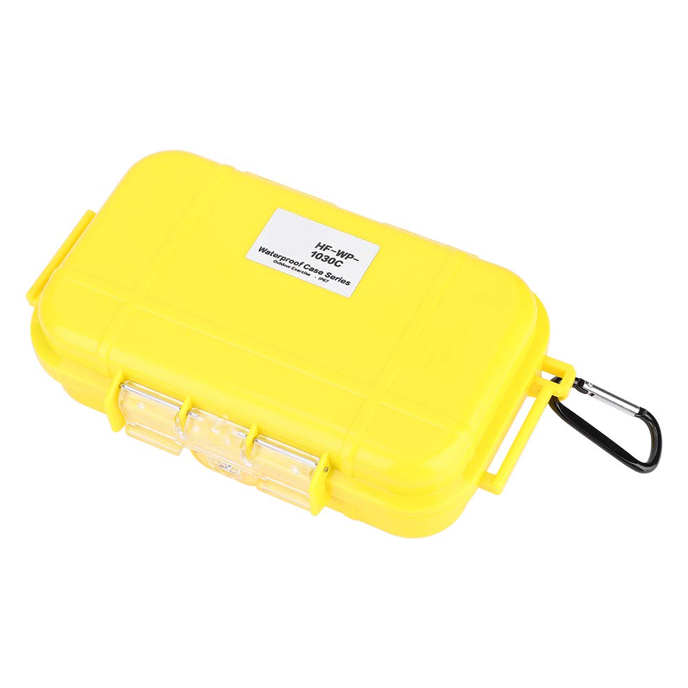 Shockproof Waterproof Airtight Storage Case - Outdoor Survival Gear Container, Durable Carry Box for Camping, Hiking & Emergency Supplies (Yellow)