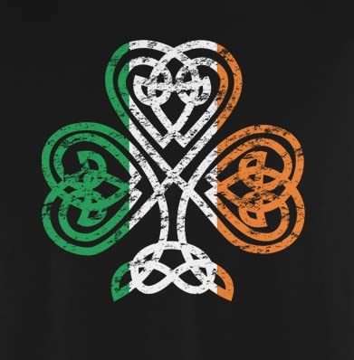 Old Glory St. Patrick's Day Shamrock Knot Long Sleeve T-Shirt for Adults - Irish Pride Apparel for Parties & Festivals