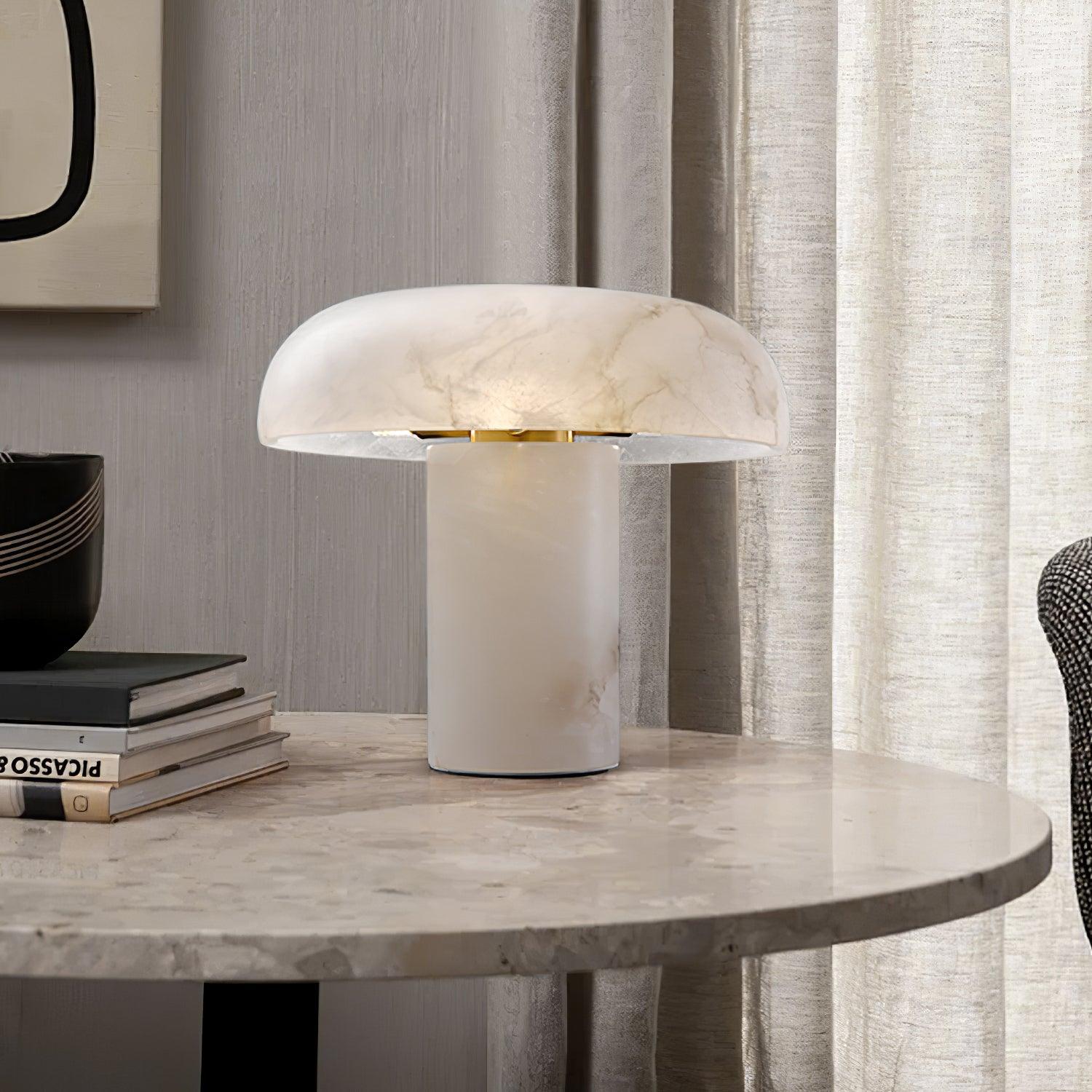 Habros Modern Table Lamp - Stylish LED Nightstand Light for Bedroom, Living Room, and Office - Warm White & Cool White Dimmable Lighting with USB Port - Perfect for Reading, Working, and Relaxing
