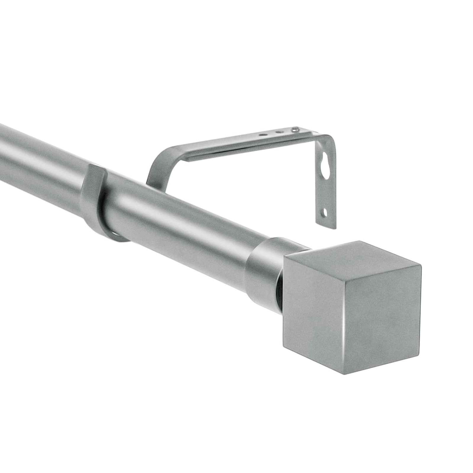 1 Inch Adjustable Single Drapery Curtain Rod - Wright Style for Windows, Living Room & Bedroom - Easy Installation & Custom Fit