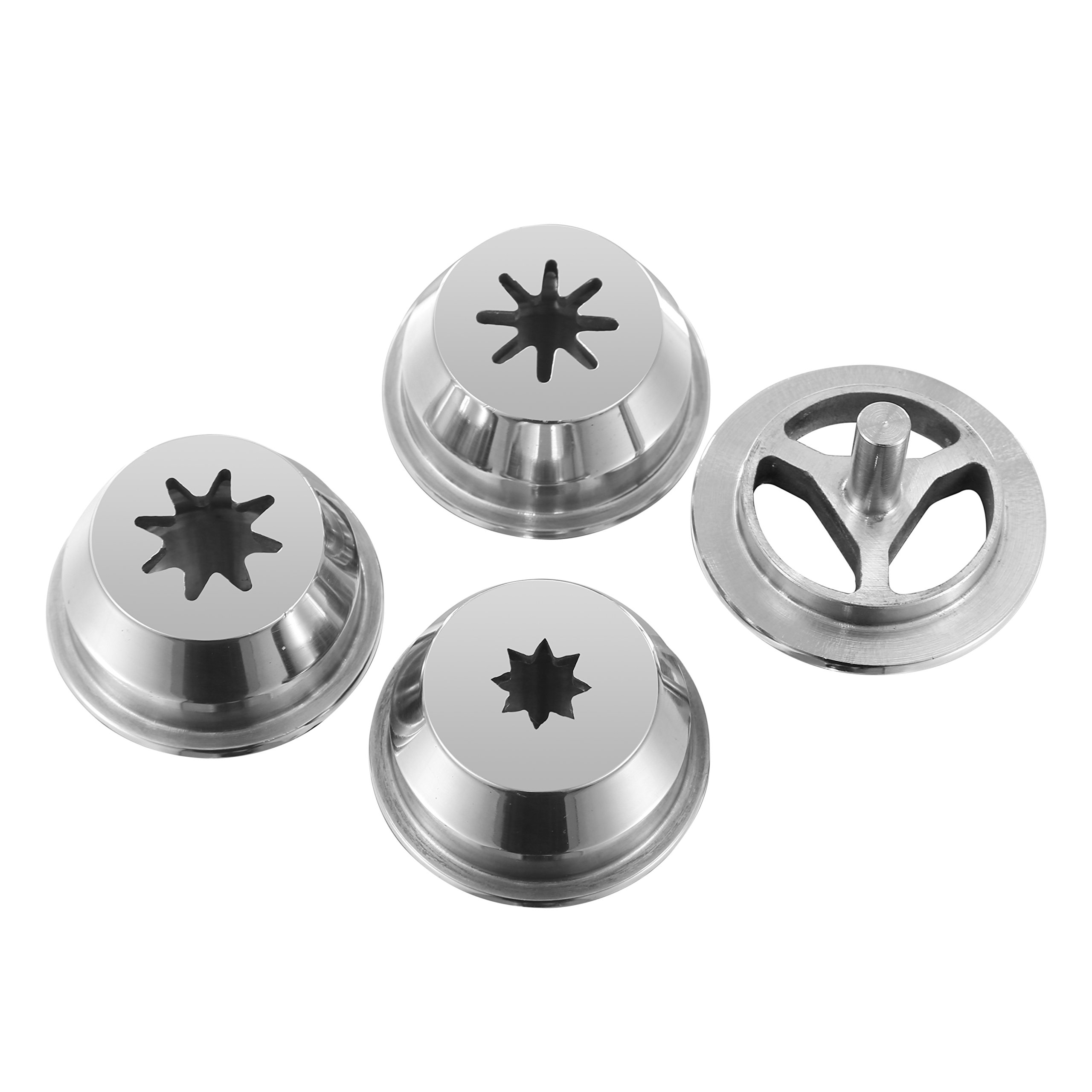 3 Sizes Stainless Steel Hollow Churro Nozzles - Professional Attachment for Spanish Churro Maker Machines - Perfect for Bakeries, Food Trucks & Home Cooking