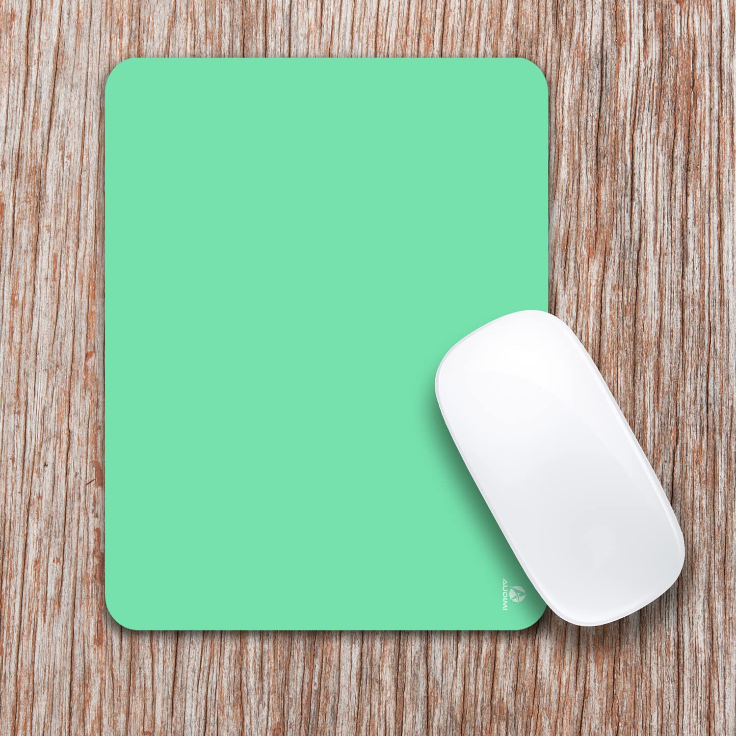 Audimi Small Mouse Pad 6 x 8 Inch - Mini Thick Non-Slip Mouse Pad for Laptop & Wireless Mouse - Portable, Washable Desk Mat for Home Office, Gaming & Travel - Green (Perfect for Work, Study & Coffee Shops)