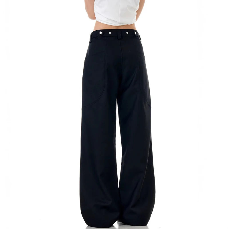 American Style Men's Suit Pants - Loose Fit Pleated Straight Leg Trousers | Solid Color Casual Dress Pants for Summer | Office Wear, Business Attire & Formal Occasions