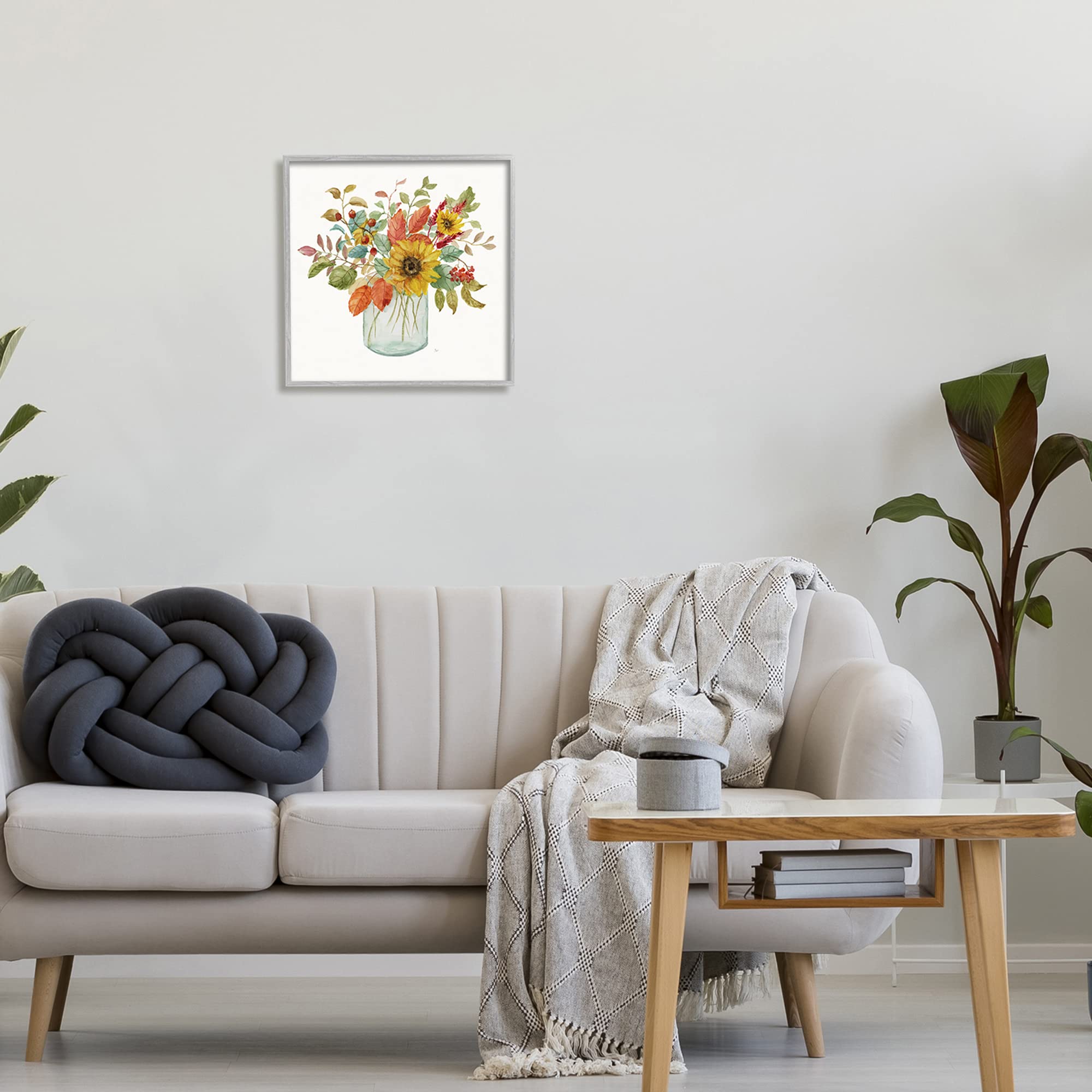 Stupell Industries Simple Country Botanicals Sunflower Vase - Handcrafted Floral Decor by Nan | Perfect for Farmhouse, Rustic & Country Home Decor