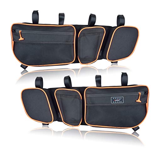 Orange Piping Maverick X3 Front Upper Door Bags