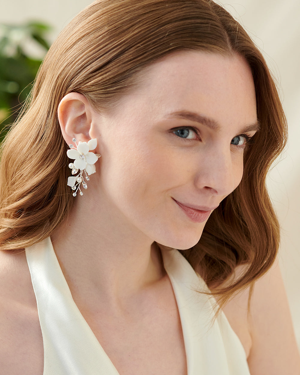 Adeline Floral Earrings for Women - Elegant Handmade Flower Dangle Earrings - Perfect for Weddings, Parties & Everyday Wear