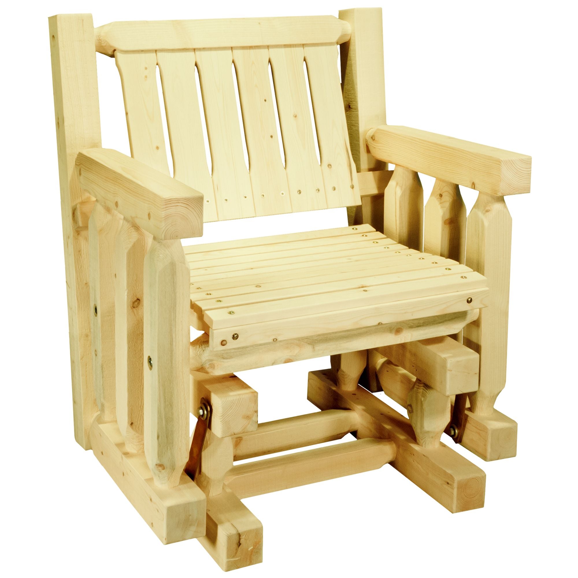 Homestead Single Seat Glider - Outdoor Patio Rocking Chair for Porch, Garden & Backyard Relaxation
