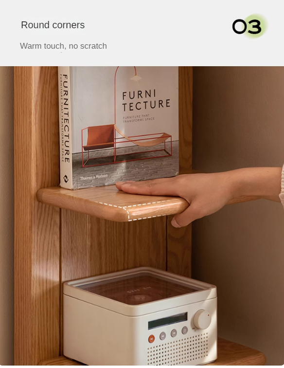 Premium Oak Solid Wood Multi-Layer Storage Shelf - Organize Books, Toys, and Home Decor - Perfect for Living Room, Bedroom, and Office Organization