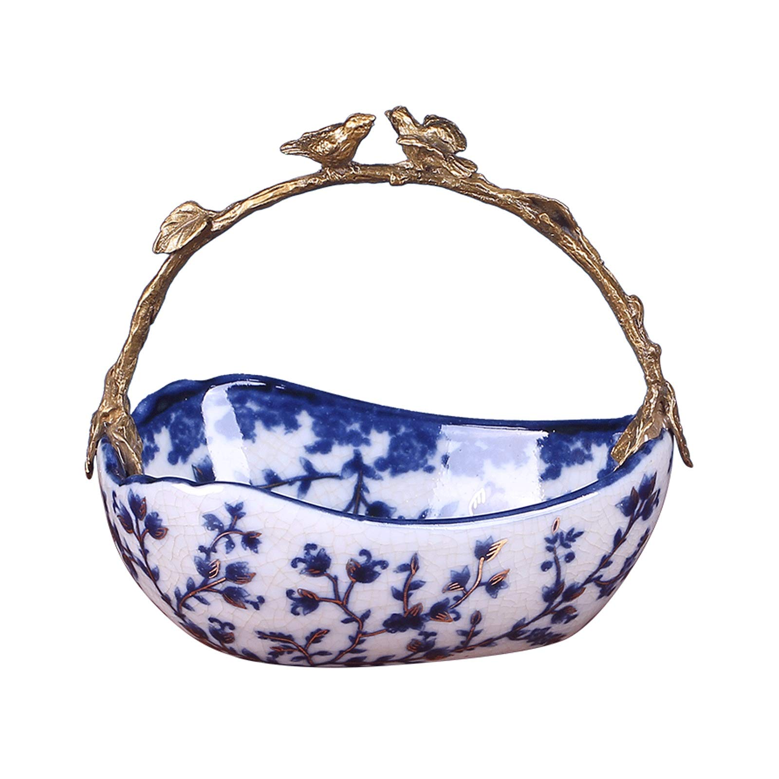 Chinese Ceramic Fruit Bowl - Elegant Bread Basket for Living Room, Coffee Table Decor | Perfect for Home Decor, Fruit Display & Gift Giving